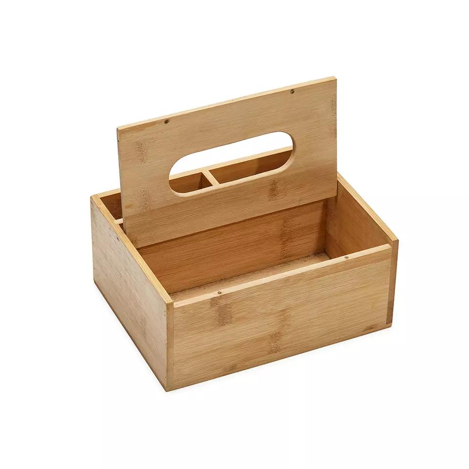 Bamboo Wooden Tissue Box for Kitchen Living Room Car Office