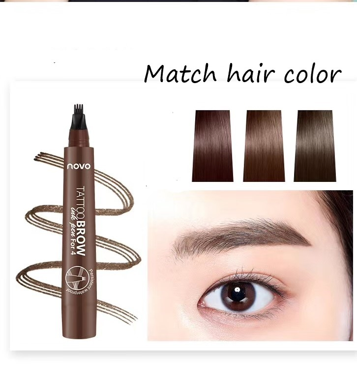 Nv313 Novo5247 Four Branch Durable Water Eyebrow Pencil 4 Colors Have Stock