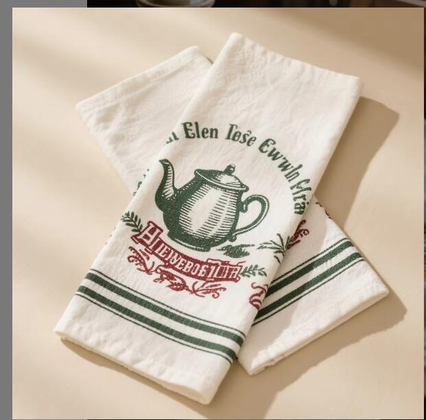Custom Embroidered Cleaning Microfiber Kitchen Tea Towel