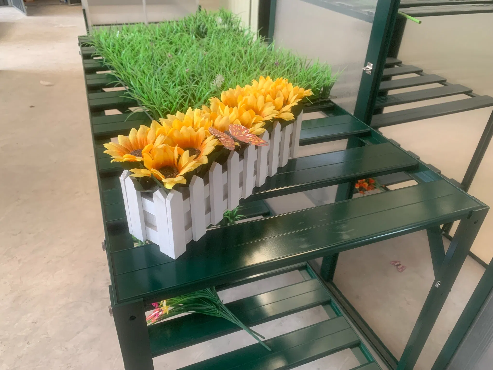 Two-Wheels Flowers Potting Bench Table Stand Rdbw070580