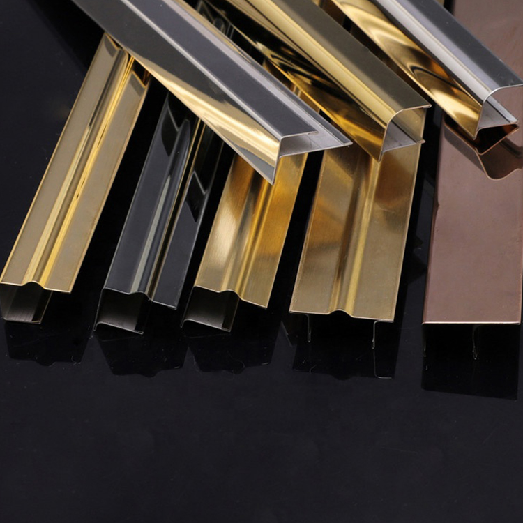201 304 Black Hairline Metal Stainless Steel U/T Channel Profile for Decoration