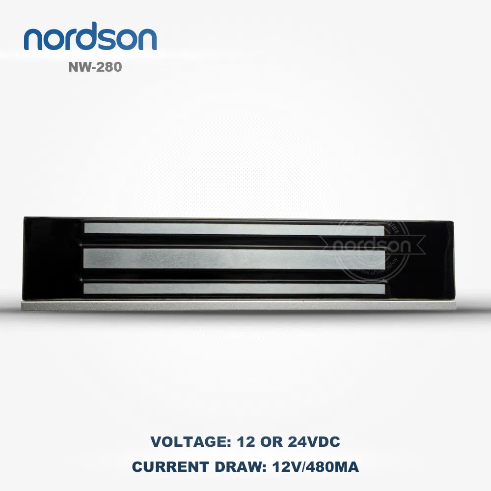 Stainless Steel Waterproof Outdoor 12/24VDC 280kg 600lbs Electric Magnetic Door Lock for Access Control System