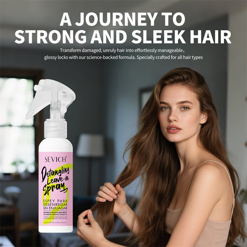 Sevich Hair Detangler Spray 100ml Organic Shea Butter Hair Moisturizer Smooth Repair Spray Leave in Conditioner Hair Spray