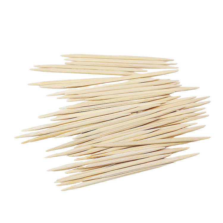 Wholesale Customized Disposable Birch Bamboo Toothpicks 100% Biodegradable Double-Point Wrapped Design Free Sample