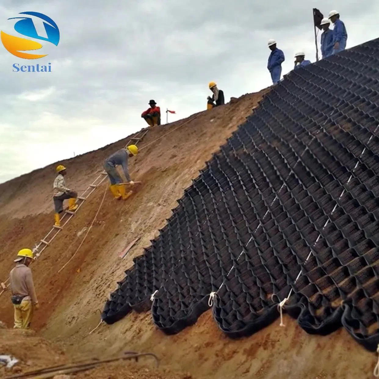 Geogrid Chamber Is Used for Road Foundation Reinforcement/Slope Protection, and Has a Reinforcing and Protective Effect on Both Sides of The Soil