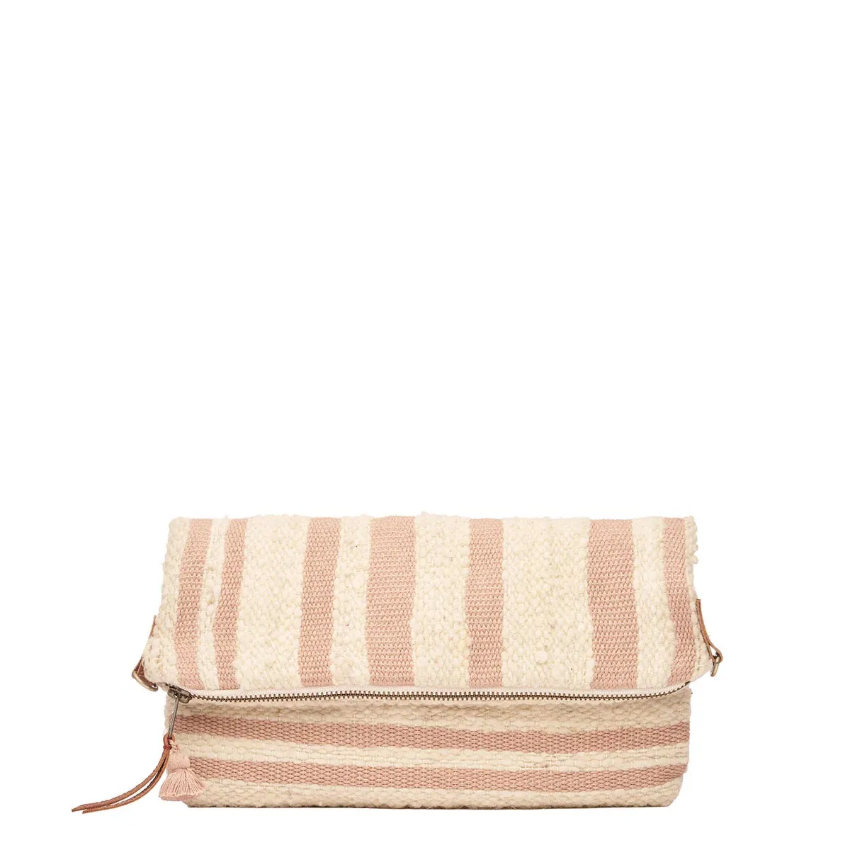 Custom Travel Daily Use Colorful Striped Canvas Cosmetic Makeup Storage Bag