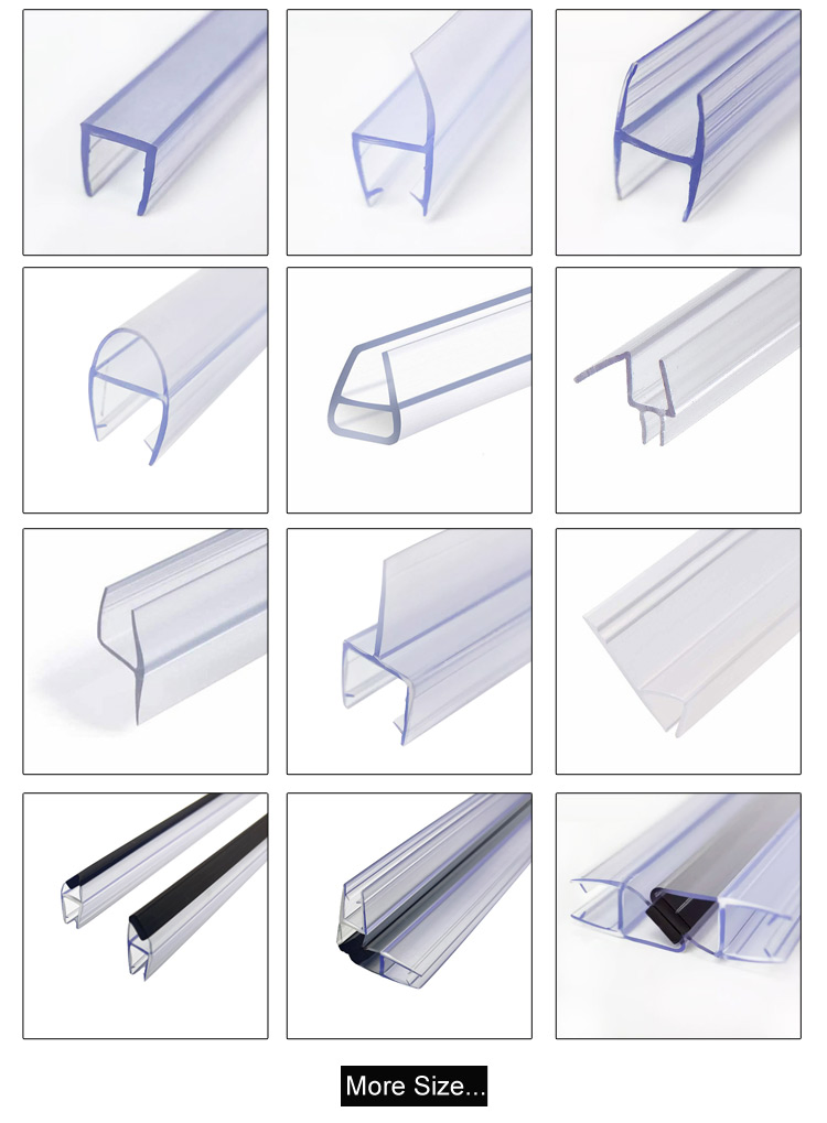 PVC Seal Strip Bathroom Door Seal Strip Shower Door Plastic