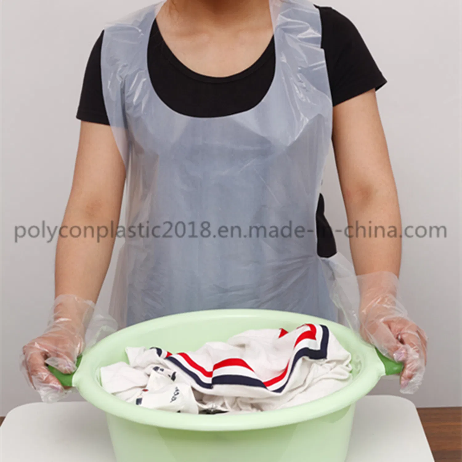 Medical Household White Colorful Disposable Plastic Apron