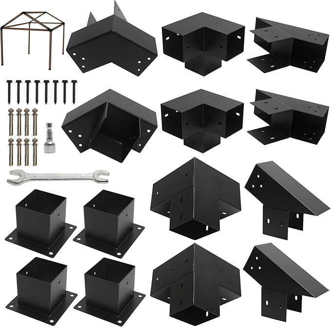 30° Slanted Pergola Kit for 4" X 4" Wood Pergolas