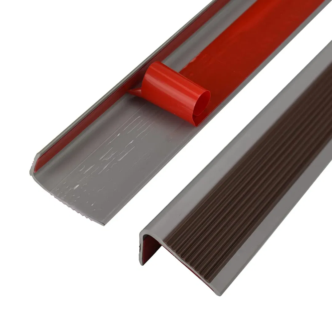 Self Adhesive Premium Stair Nosing with Anti-Skid PVC Rubber Strips