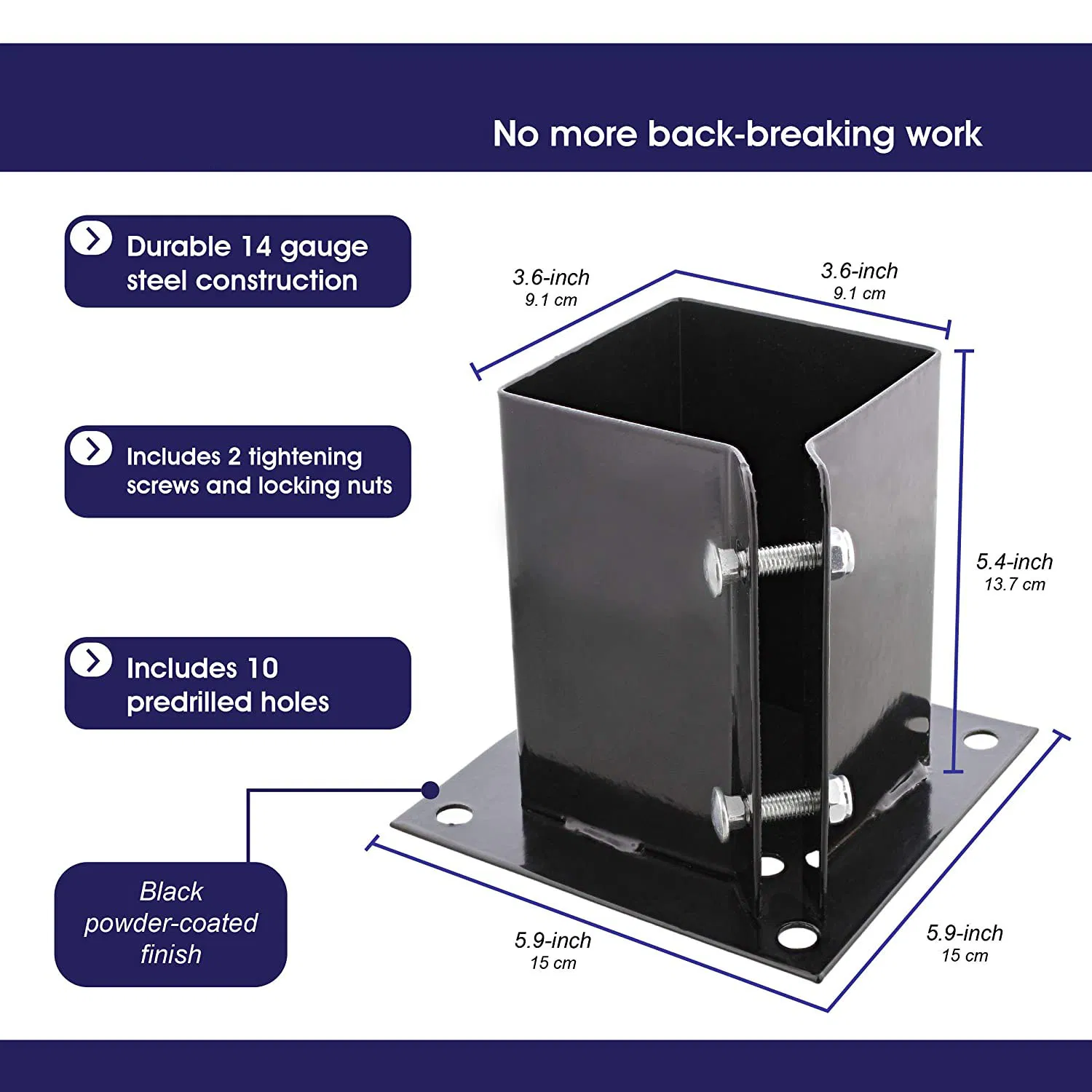 Анкерное основание для столбов 4x4 дюйма