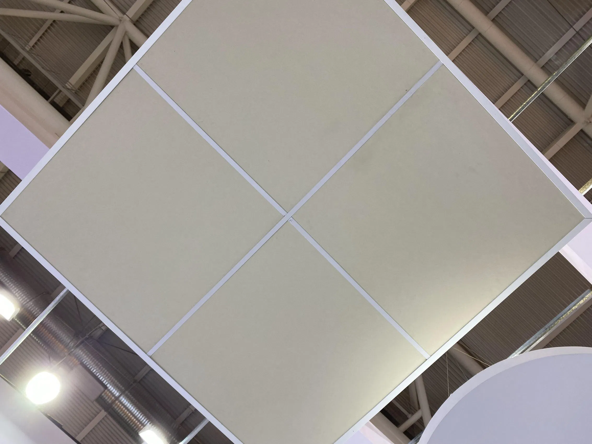 China Acoustic Tiles 2X2 Sound Absorbing Rock Wool Ceiling Tile with T24 Ceiling Grid