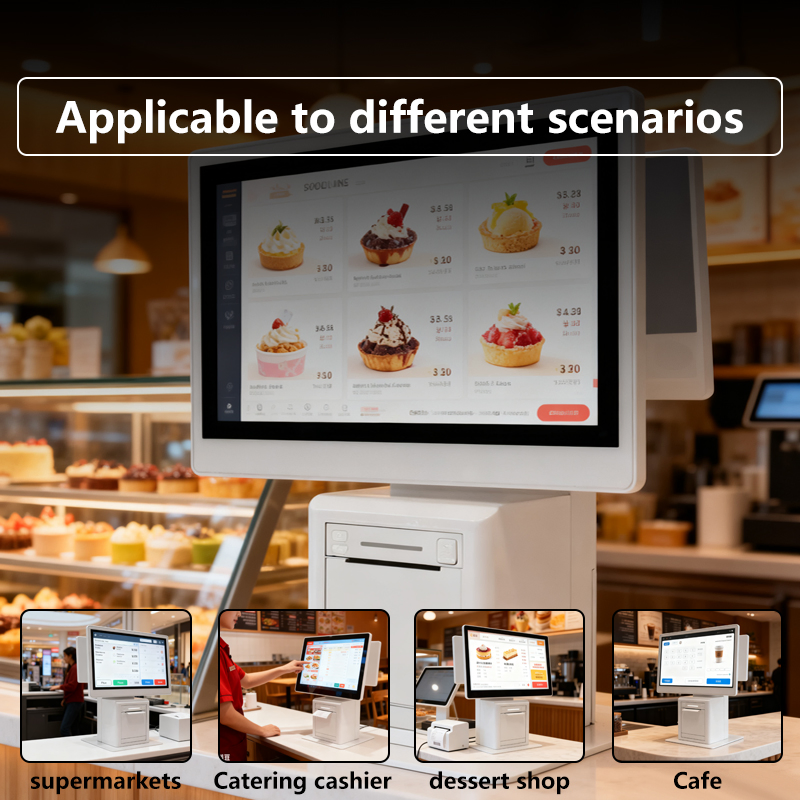 15.6 Inch Touch Screen Cash Register All in One POS Machine for Restaurant