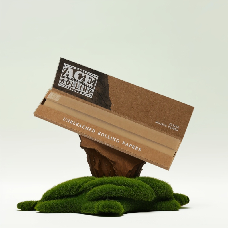 Wholesale Slow Burning 100% Natural Unblenched Wood Pulp Kingsize Smoking Rolling Paper