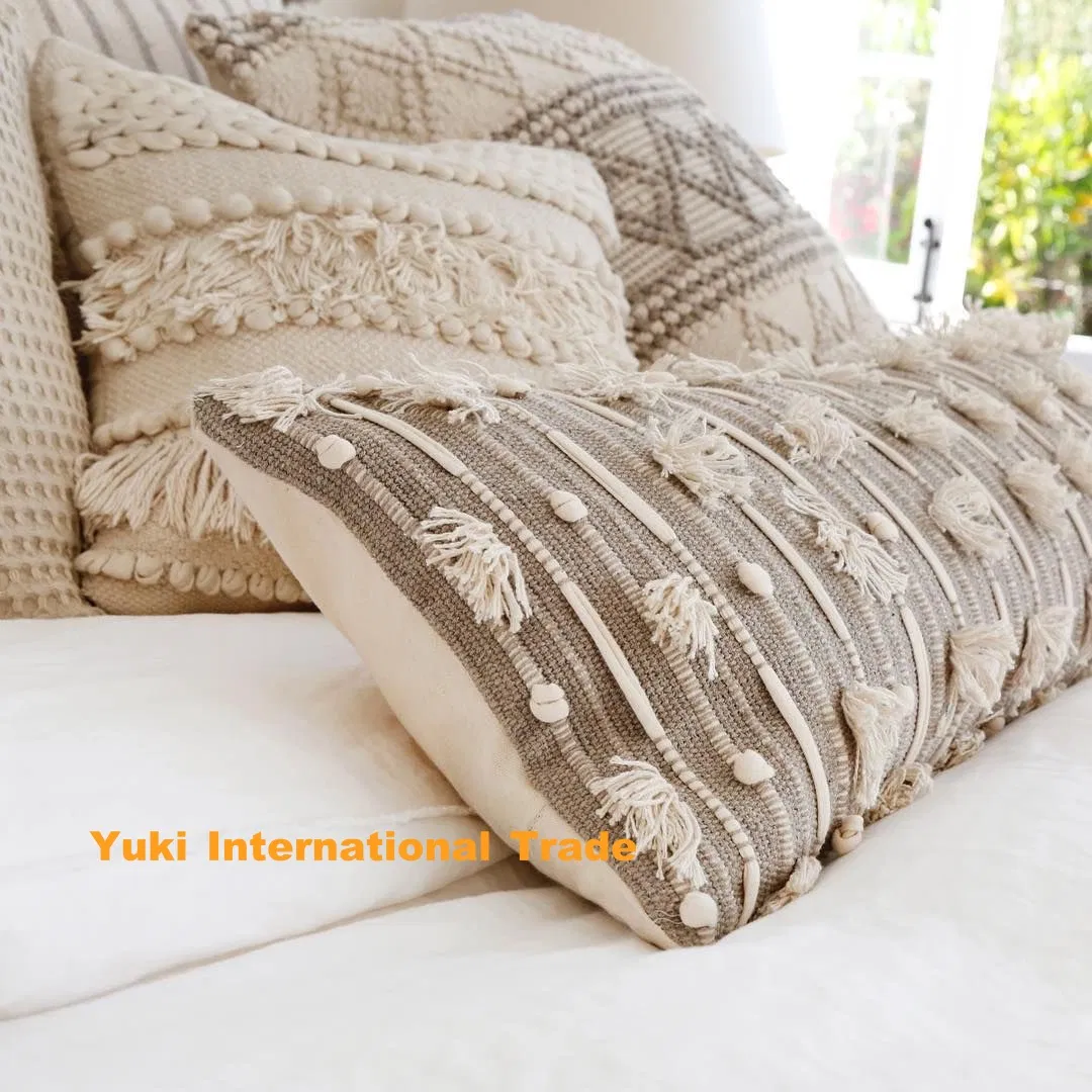 Yuki Macrame Handmade 18*18cm Sofa Cushion Cover Decorative Pillowcases