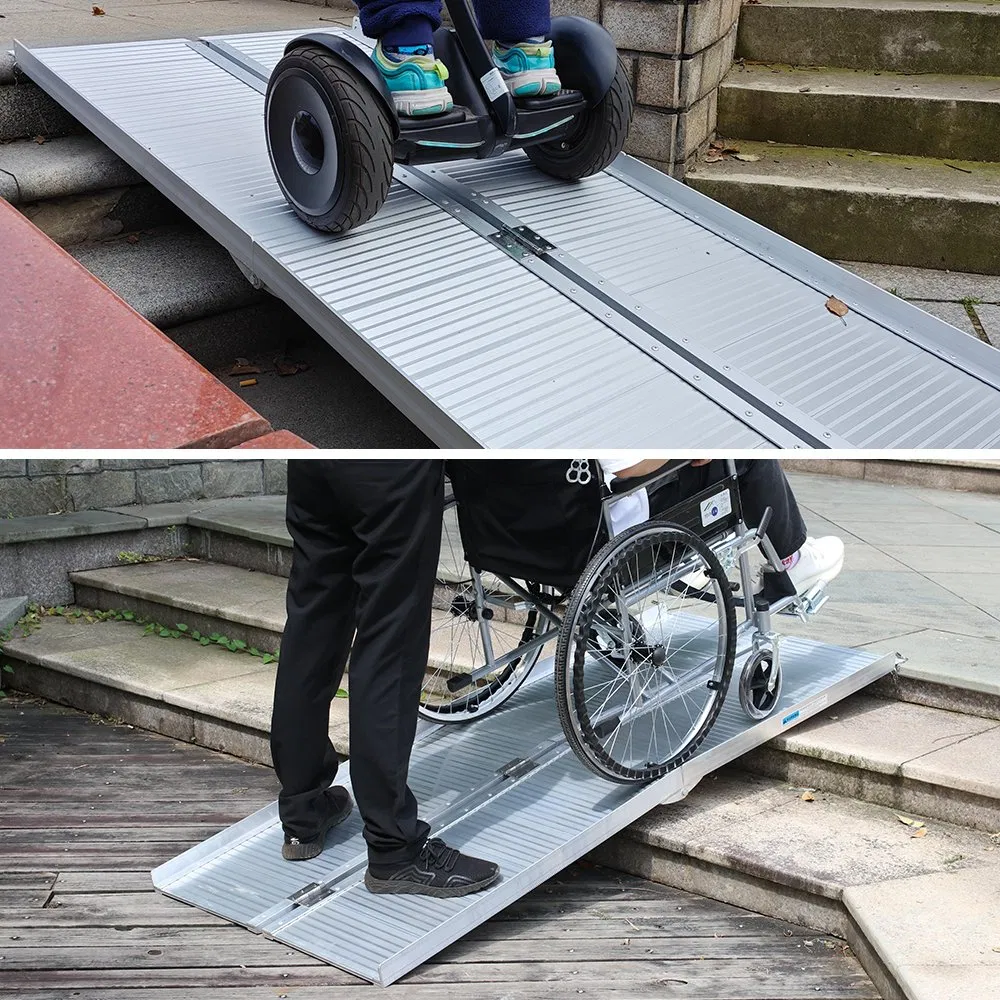 Алюминиевая складная рампа для порога, 4-секционная