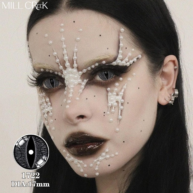 Millcreek Wholesale Cosplay 1 Year Red Sclera Eye Lens Cartoon Sharingan Contacts White Halloween Contact Lenses CE, ISO13485 and FDA