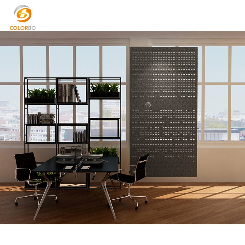 Rolling decorative room partition Hollow Flat Polyester Fiber Screen