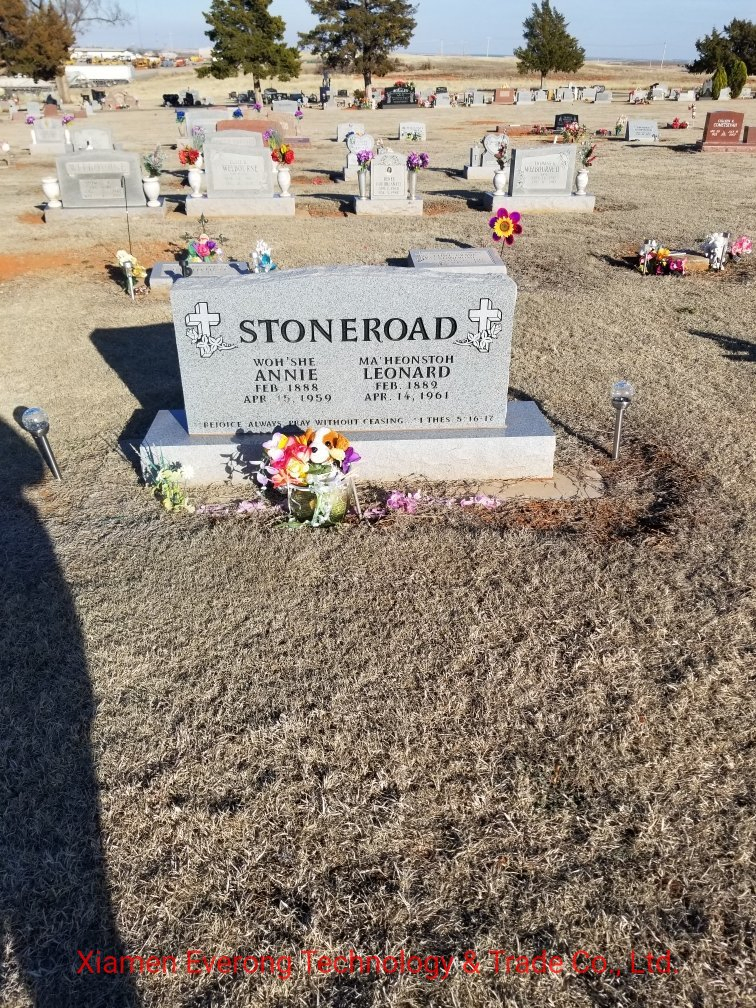 Natural Black Stone Granite Carving Upright Monument for Factory Directly