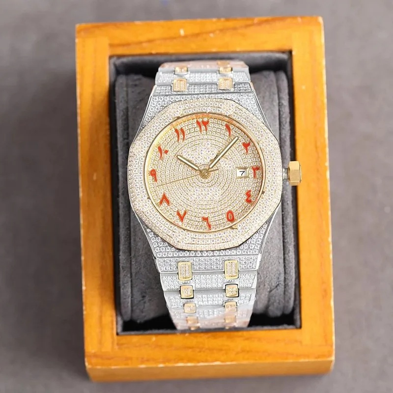 Fashionable Arabic Numeral Dial Casual Quartz Watch Top-Quality Diamond Watch