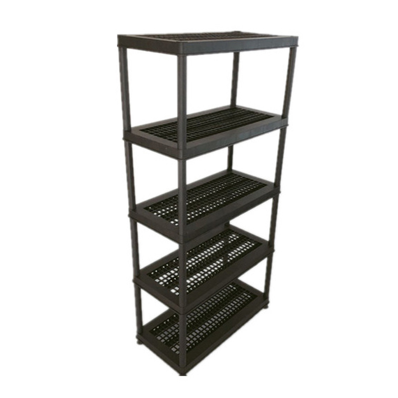 Black 18 36X18X72-Inch 5 Tier 150 Lbs Per Shelf Plastic Storage Shelf Multipurpose Display Heavy Duty