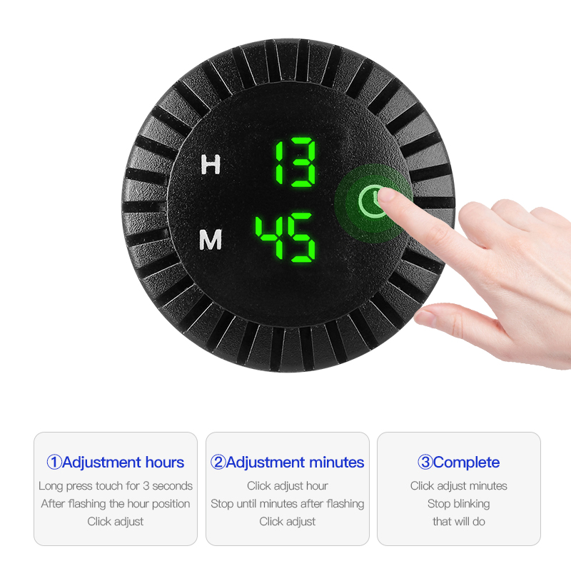 Сенсорные LED часы для авто с цифровым дисплеем