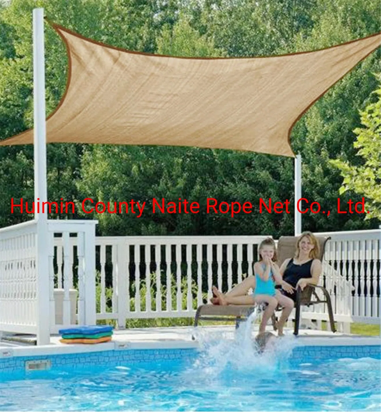 Fireproof Waterproof Rectangle Triangle Square LDPE Coated Sun Shade Net Canopy Sun Shade Sail Fences Nets for Outdoor Pools Privacy Camp Greenhouse