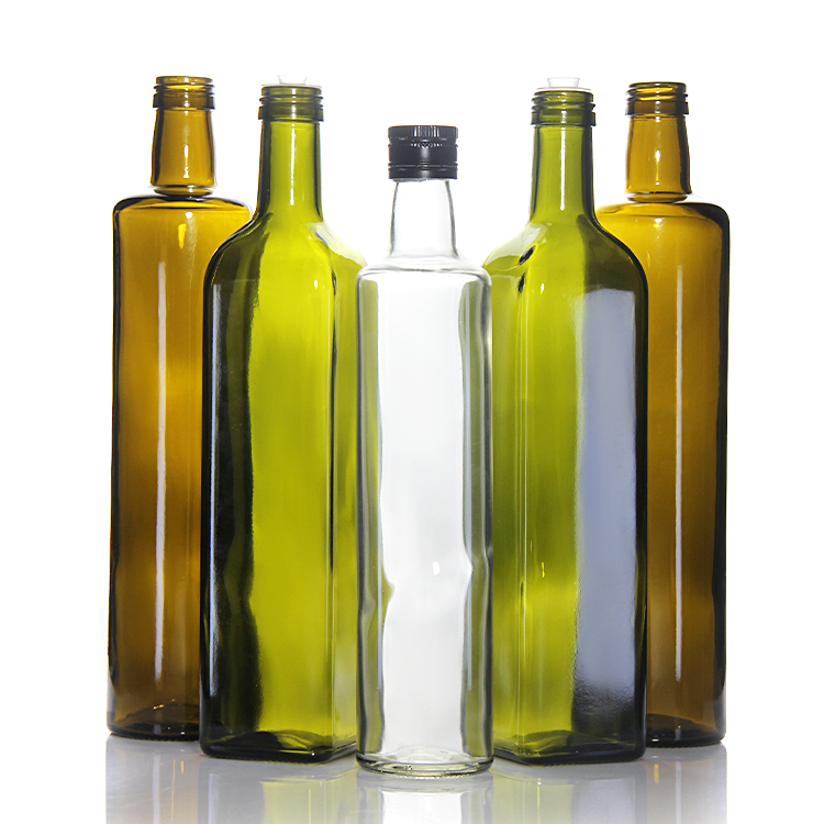 250ml 1000ml Green Amber Olive Oil Bottle with Metal Plastic Cap