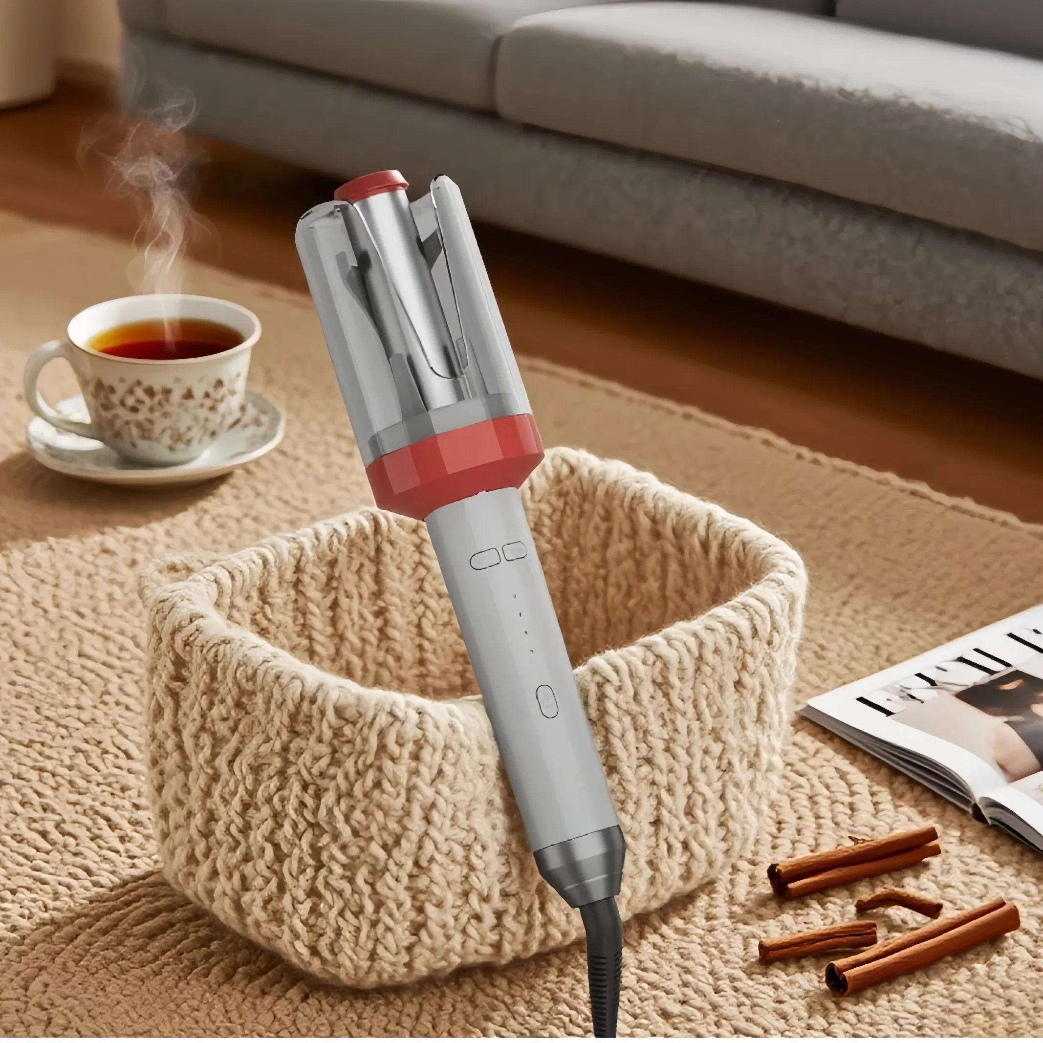 OEM Custom Full Automatic Curling Iron with Constant Temperature Hair Care Ceramic Coating Professional Salon Curling Device.