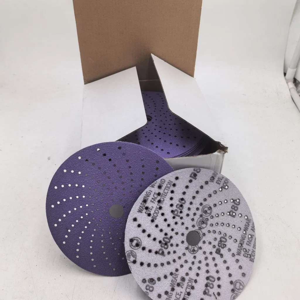 150mm Cyclone Hole Purple Ceramic Sanding Disc