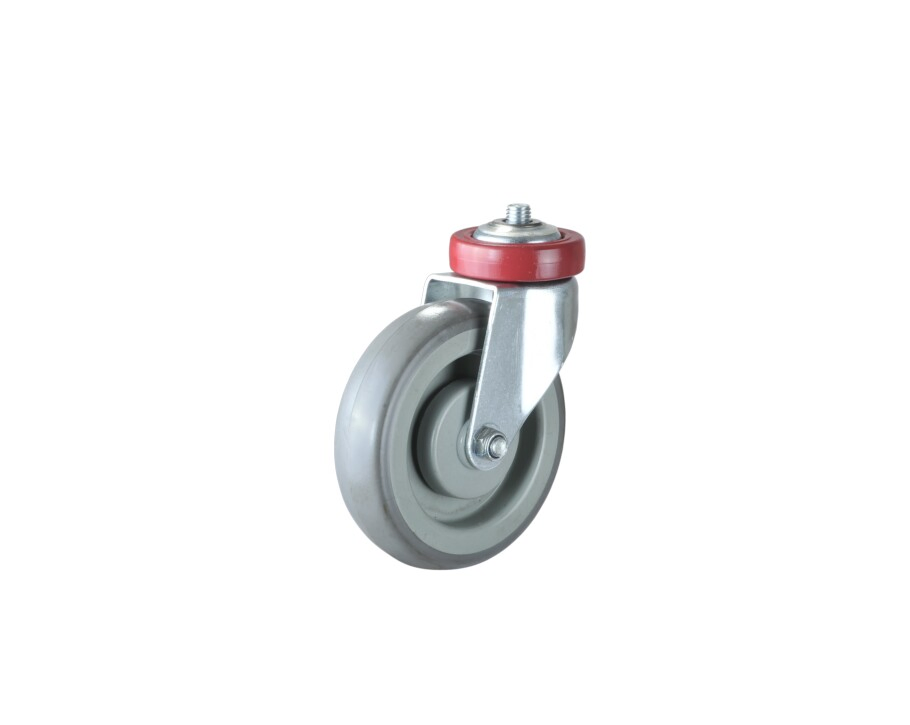 Factory OEM 5 Inch Rigid Bolt Hole Escalator PU Caster Trolley Castor Wheel