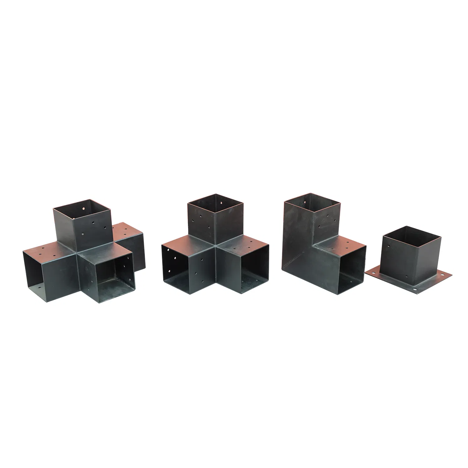 Black Wooden Connecting Pergola Brackets for Outdoor 4X4 6X6 Gazebo Frames