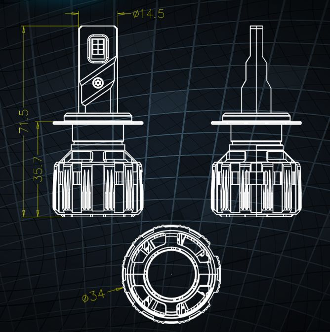 65W LED Headlight and Tail Light by Deerxuan Auto Parts (RoHS, CE Certified)
