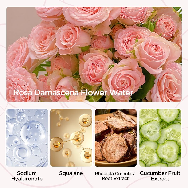 Cruelty-Free Moisturizer Nourishing and Squalane for Dark Circles Puffiness Rose Eye Cream