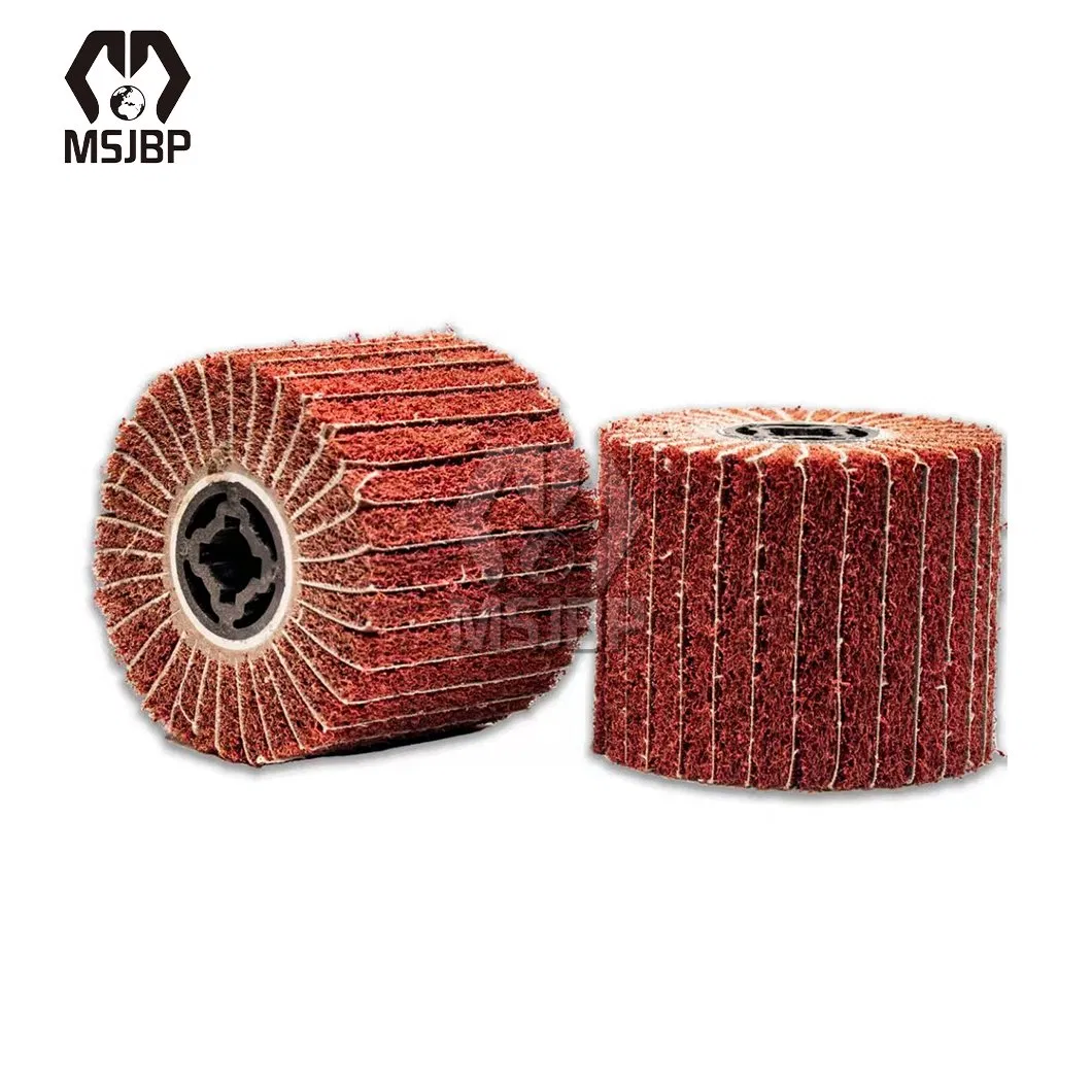Msjbp Non-Woven Abrasive Flap Wheel China Wholesalers 19mm 50mm 76mm 25mm Inner Bore Non Abrasive Nylon Wheel Brush