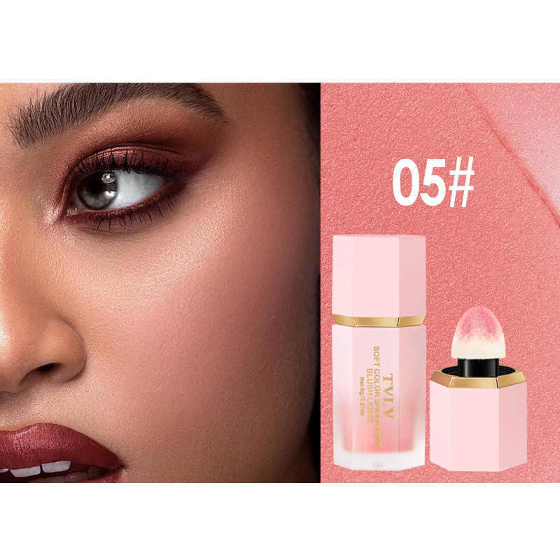 Velvet Six-Color Liquid Blush and Long-Lasting Lip Gloss Set