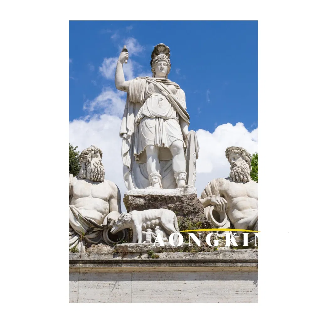 Fine Carving Column Cap Custom Marble Classic Figure Statue Pillar