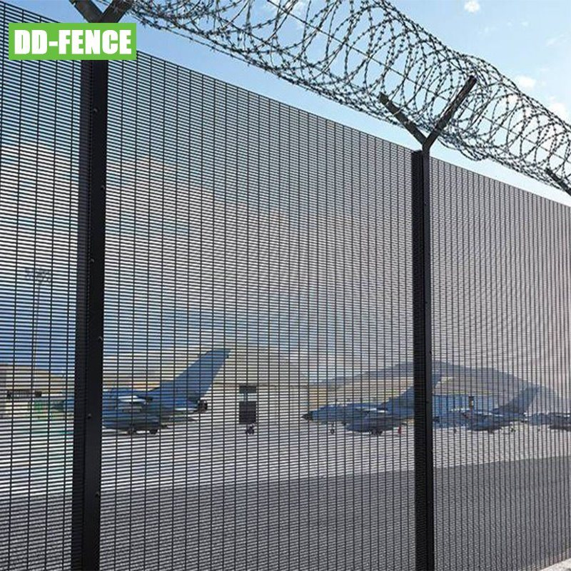 Perimeter High Safety Galvanized Welded Wire Mesh Fencing Panel Metal Steel Iron 358 Anti Climb Security Fence for Airport Prison Border Industrial Boundary