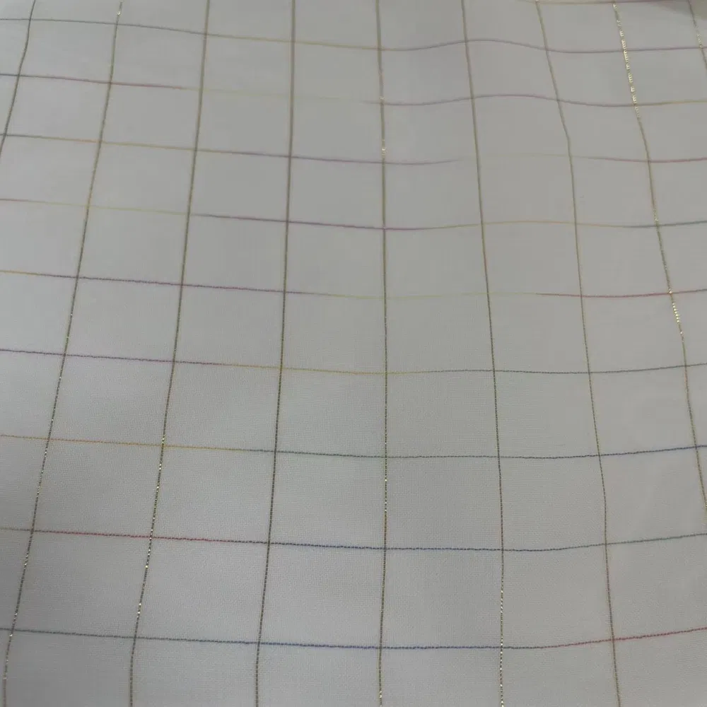 Hot Sell Gold Silver Wire Fashion Women's Fabric Chiffon Fabric Stock
