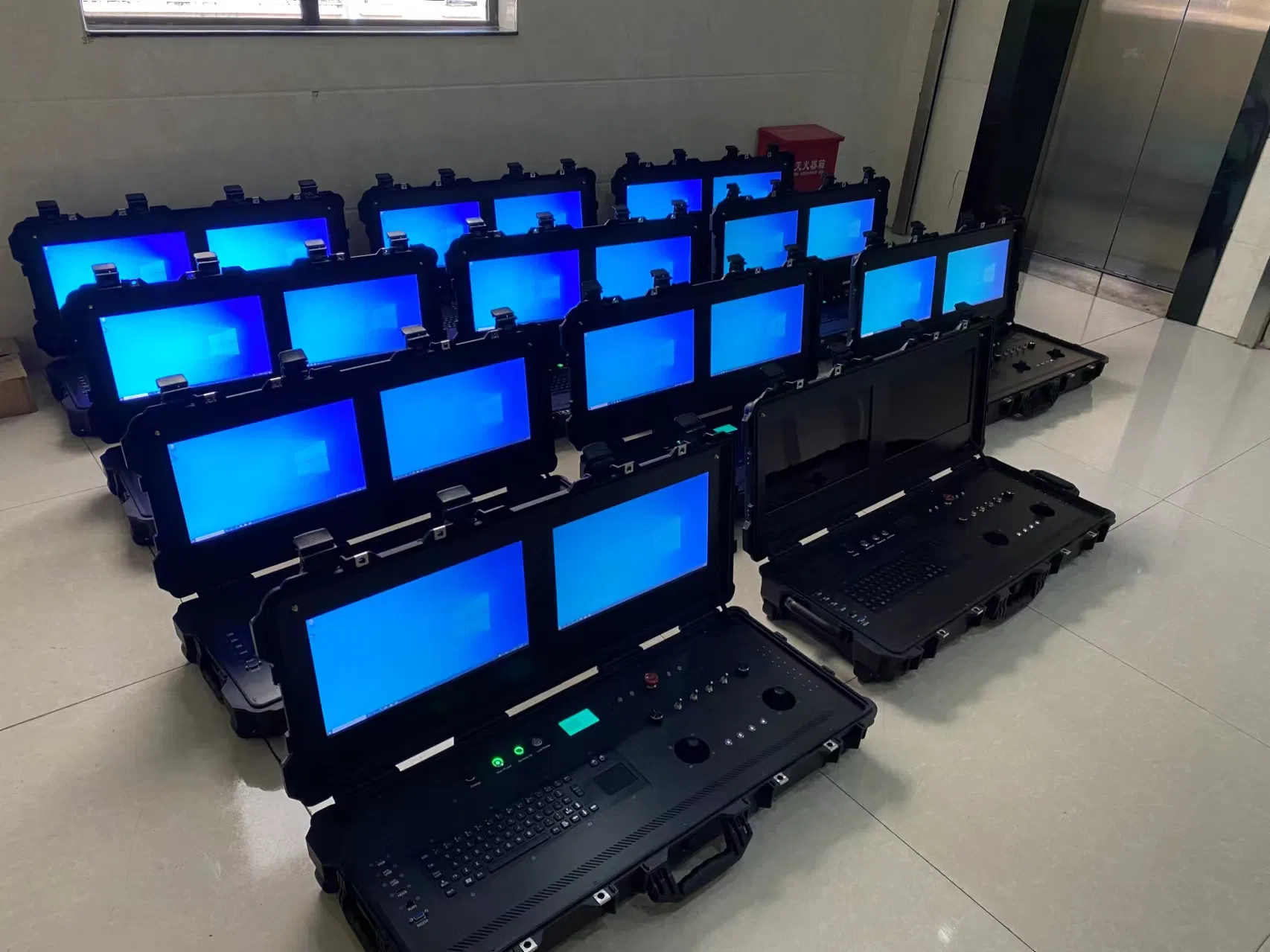 Quadcopter Drone Dual Screen Ground Control Station with Joystick Controller for Remote Control