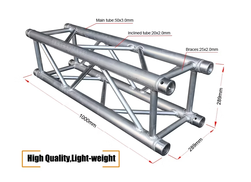 Outdoor Portable Exhibition Concert Events Wedding Stage Lighting Show Speaker Aluminum Truss with Curved Roof LED Display Truss TUV SGS CE