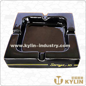 Export High Quality and Cheap Modern Ceramic Ashtray with Allover Logo