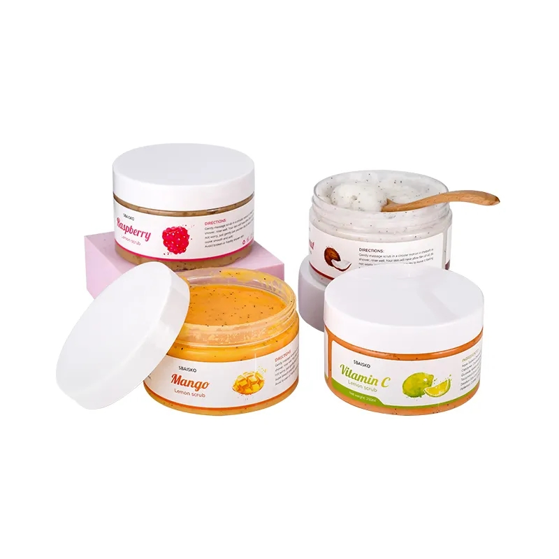 Fruit Flavour Moisturizing Bath Salt Natural Body Massage Scrub Cream