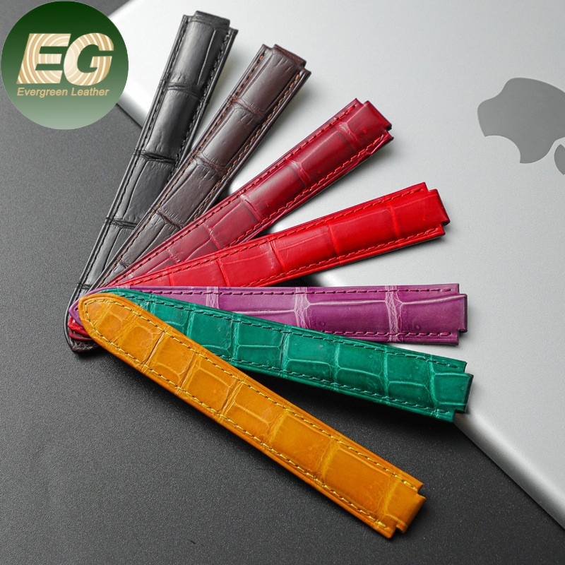 RC75 Alligator Luxury Black Vintage Top Grain 20mm Apple for Men Strap Brown Smart Lot Packaging Machine Watch with Leather Straps