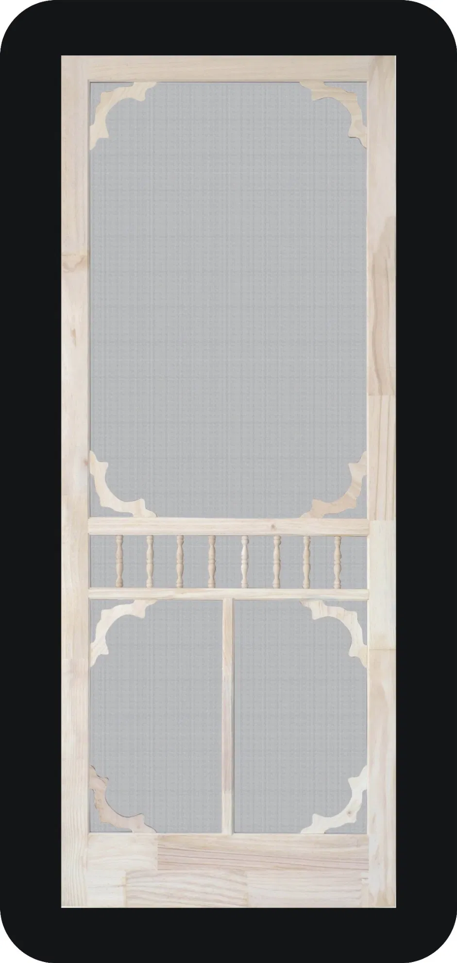 Screen Door Mosquito Net Finger Cedar Hinged Screen Door Wooden Screen Door