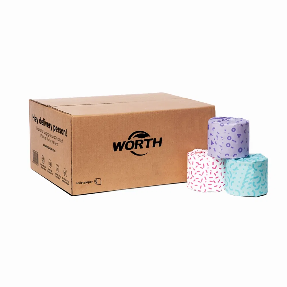 Quality Supplier OEM Various Fashionable Packaging Soft Tissue Bamboo Pulp Toilet Paper Roll for Bathroom