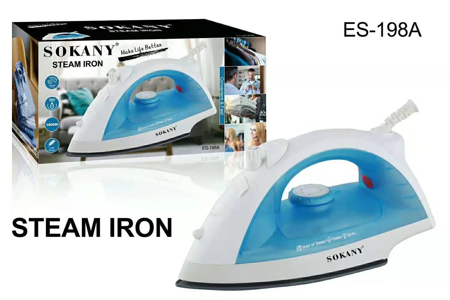 Electric Sokany Steam Iron Steam Press Iron Handheld Steam Iron Electric Steam Iron for Colths Steam Iron Press Cloth Iron Steam Wholesale Price