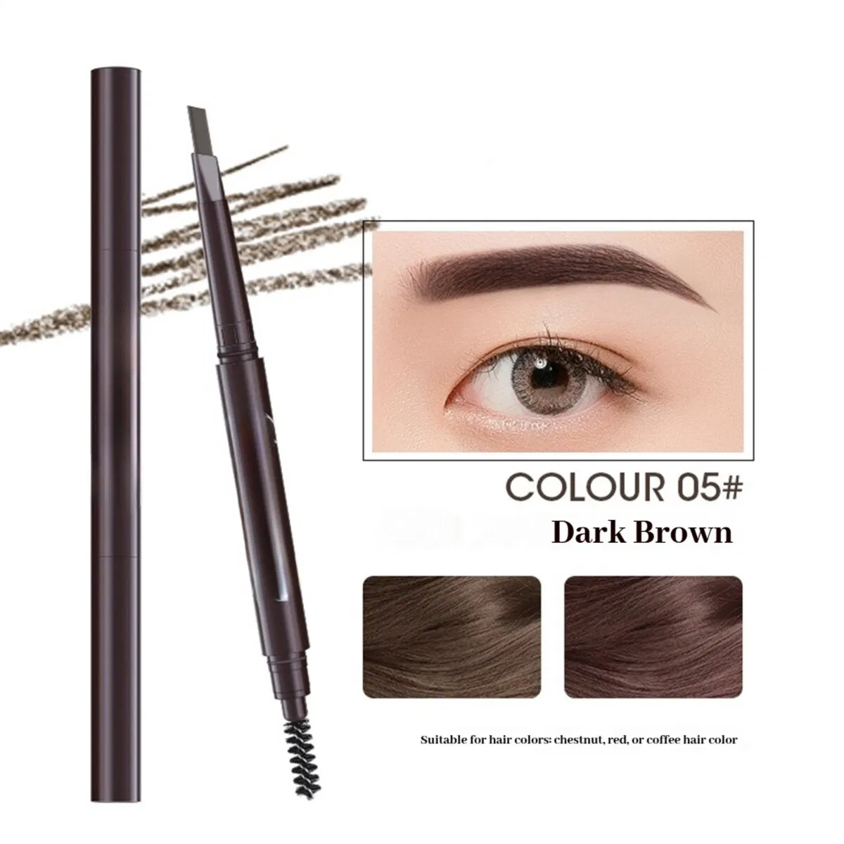 Thin Twist up Brow Pencil with Spiral Design for Precision