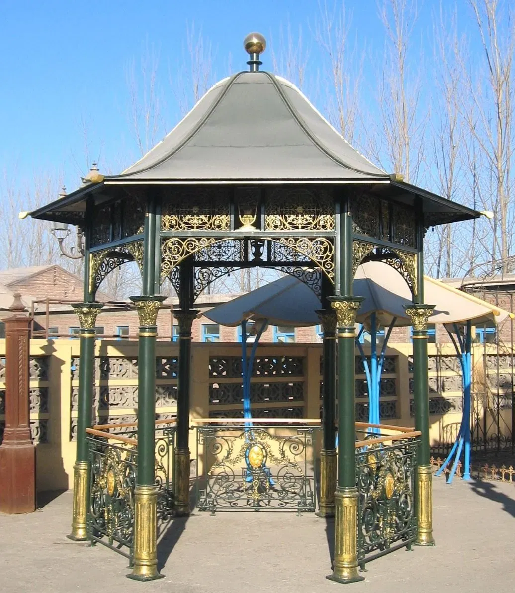 Hexagonal Cast Iron Gazebo - Classic Design and Durable Construction