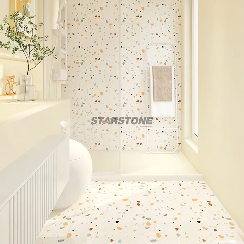 Starstone High Quality White Terrazzo for Flooring and Countertop Interior Design